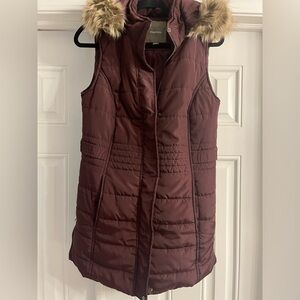 Maurices Deep Red Quilted Vest
